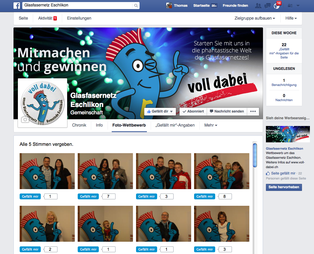 Facebook App / Facebook-Page mit Sympathie-Voting